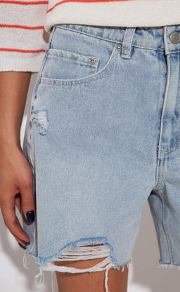 Шорты джинс F512-0909 l.blue