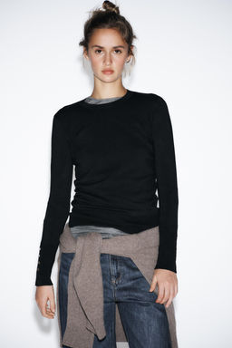 BASIC PLAIN KNIT JUMPER - Zara фото 2