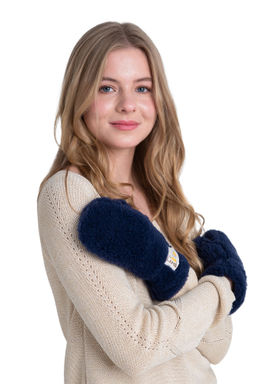 Варежки меховые на резинке ВАНИЛЬ - Woollamb фото 16
