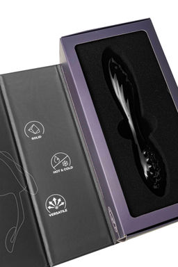 Двусторонний фаллоимитатор Satisfyer Dazzling Crystal 1, стекло, черный, 18,5 см  фото 12