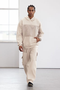 Vizon Oversize/Genis Kesim File Detayl? Kapusonlu Sweatshirt TMNAW25SW00173