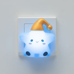 Ночник «Звездочка в колпаке» 1Вт LED синий 6,5х8х8,5см