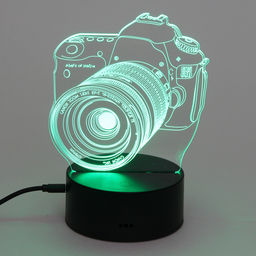 Цена за 2 шт. Светильник ночник "3D-Фотоаппарат" на пластиковой подставке, с включателем USB