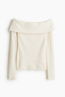 Top off-the-shoulder en punto de canal? - H&m фото 4