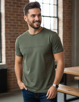 KM1875 Футболка (хлопок) ХАКИ