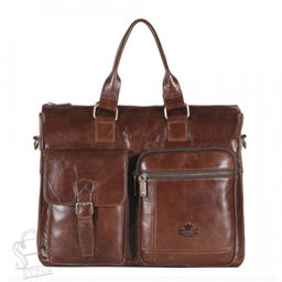 Портфель мужской кожаный 0065Z brown Zinimsk - S-style фото 3