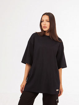 Футболка ЗАПОРОЖЕЦ Blank oversize DEEP BLACK  фото 13