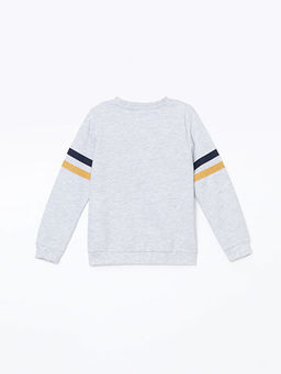 Bisiklet Yaka Bask?l? Erkek ?ocuk Sweatshirt - Waikiki фото 2