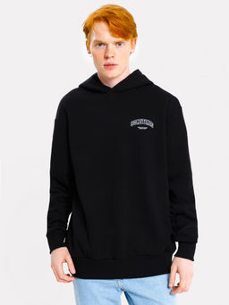 Худи мужское в черном цвете с принтом черный +печать 121806 - Mark formelle фото 2