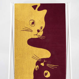 Полотенце махровое 6с102.411ж1 Инь-ян-коты(кр.дерево1) 67х150см