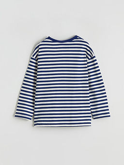 Bisiklet Yaka ?izgili K?z ?ocuk Ti??rt