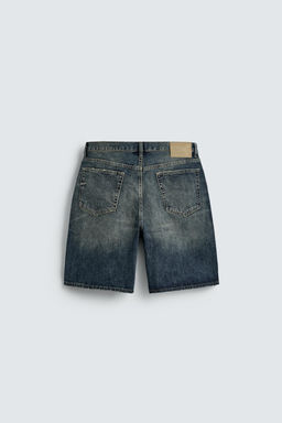 BERMUDA DENIM STRAIGHT FIT / Azul / Verde - Zara фото 9