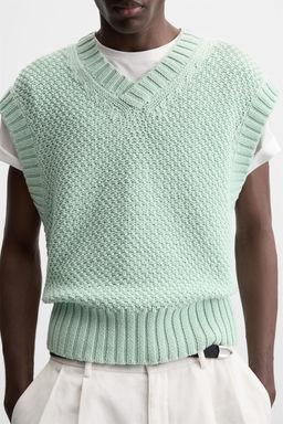 TEXTURED KNIT VEST - Zara фото 7