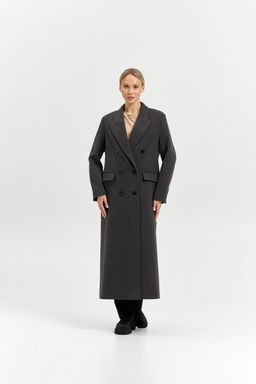 Пальто женское демисезонное 26830 (базальт/рубчик) - Kankan фото 5