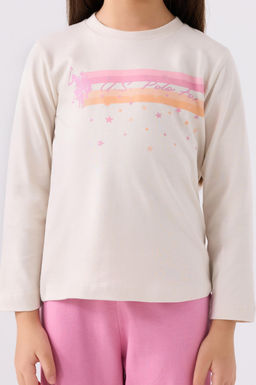 Кремовый пижамный комплект для девочки Неожиданная скидка в корзине - U.s. polo assn фото 5