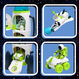 Игровой набор Исследование космоса, 3в1: шаттл, луноход, ракета - Автоград фото 2