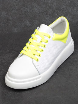 05-D024T WHITE Кроссовки женские (натуральная кожа, пенка)