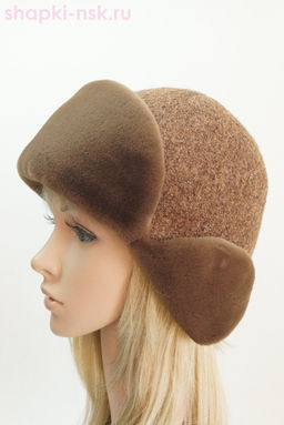 Нон-стоп шерсть ладен Ушанка женская (55-58)