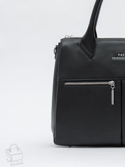 Сумка женская кожаная 2005Y black Polina&Eiterou  в Новосибирске