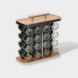 Набор баночек для специй на подставке Magistro Модерн, 16 шт., стекло  фото 3