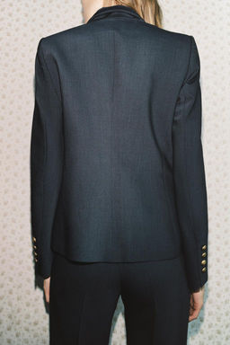 ZW COLLECTION BUTTON-UP WOOL BLAZER - Zara фото 6