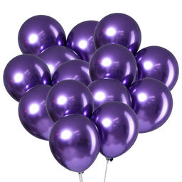 Воздушные шары латексные 12" «Хром», 100 шт., фиолетовые