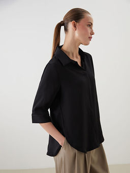 G?mlek Yaka Oversize Kad?n Bluz