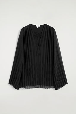 BLUSA PLISADA CON LAZO FRONTAL - H&m фото 2