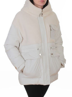 7716 MILK/WHITE Куртка зимняя женская (150 гр. синтепон)