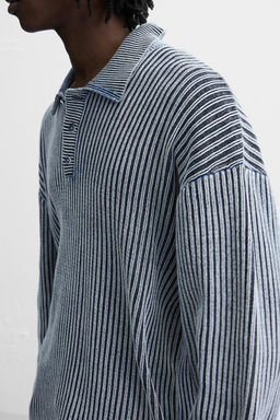 WASHED KNIT POLO SHIRT - Zara фото 6