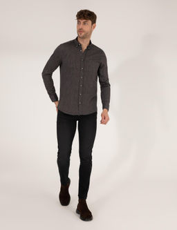 Siyah Slim Fit Uzun Kollu G_mlek - Pierre cardin фото 4