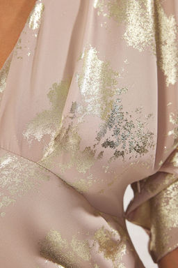 TRENDYOLMILLA Bej A-Kesim Krep Dokuma Uzun S?k Abiye & Mezuniyet Elbise TPRSS25AE00113  фото 3