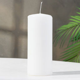 Свеча-цилиндр, 7×17 см, 50 ч, 515 г, белая