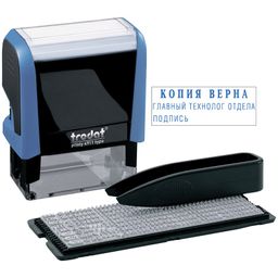 Штамп самонаборный 3-стр. без рамки, оттиск 38*14мм TRODAT (4911/DB) 1 касса