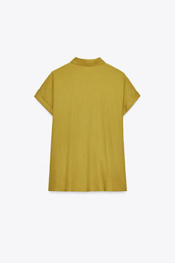 LINEN BLEND KNOT SHIRT - Zara фото 13