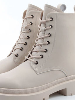04-PAS70-2Z LT. BEIGE Ботинки зимние женские (натуральная кожа, 100% шерсть)