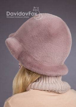 Шапка Шляпка экомех волна капучино