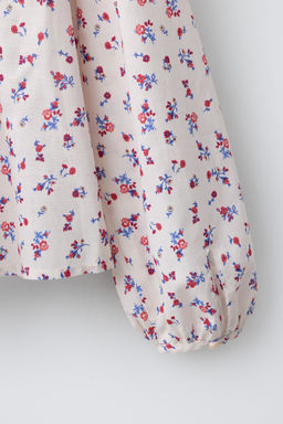 FLORAL SHIRT WITH RUFFLE TRIM - Zara фото 4