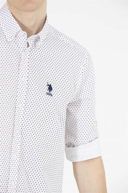 U. S. Polo Assn Мужская темно-синяя рубашка с длинным рукавом - U.s. polo assn фото 14