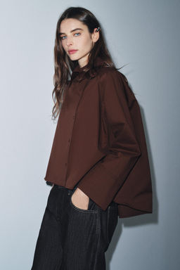 ZW COLLECTION OVERSIZE PLEATED SHIRT