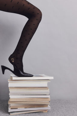 Medias con estampado de lazos