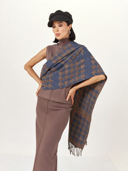 в составе ШЕРСТЬ  и КАШЕМИР Большой, мягкий, теплый  двусторонний палантин - Tantino фото 7