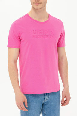 Мужская розовая футболка с круглым вырезом - U.s. polo assn фото 20