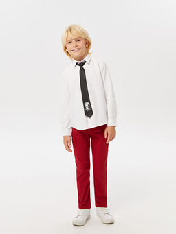 Uzun Kollu Poplin Erkek ?ocuk G?mlek ve Atat?rk Bask?l? Kravat - Waikiki фото 3