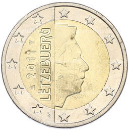 Монета 2 евро 2011 года Люксембург