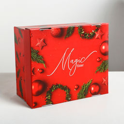 Коробка подарочная новогодняя складная Magic time, 30?24.5?15 см, Новый год