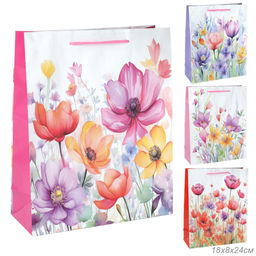 Пакет подарочный 18x24x7см/ 343S /уп 12/1500/микс/128г/м2