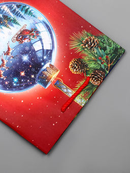 Цена за 2 шт. Пакет подарочный новогодний ламинированный, «Шар», 18×10×22.3 см
