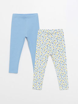 Beli Lastikli Bask?l? K?z Bebek Tayt 2li