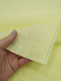 Лен костюмный с эффектом мятости цв.Светло-лимонный, ш.1.45м, лен-100%, 190гр/м.кв
